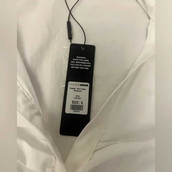 Fashion Nova White Ruched Bodysuit - Picture 8 of 11